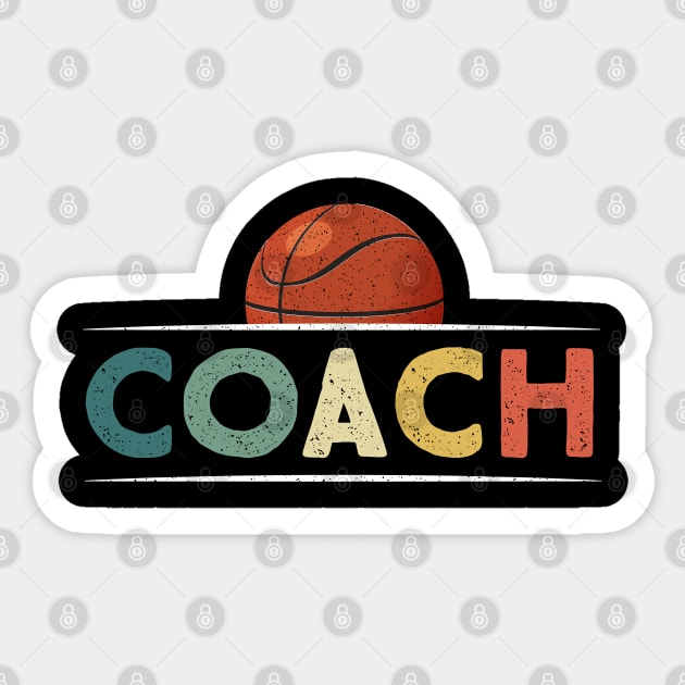 Basketball Coach Retro Vintage Style Sticker by stayilbee